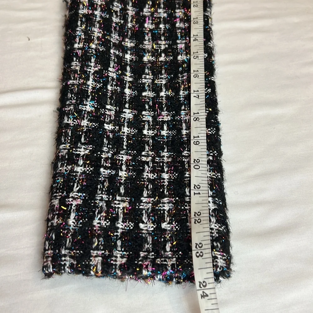 Bagatelle Tweed Sparkle Cropped Multi Color Jacket SZ M - Picture 14 of 14